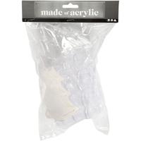 Creativ Company Deco hart, h: 6,5 cm, transparant, 10 stuk/ 1 doos - thumbnail