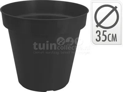 Bloempot Rond 35 cm Zwart