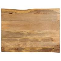 Tafelblad met natuurlijke rand 90x80x2,5 cm massief mangohout - thumbnail
