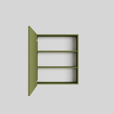 Spiegelkast BWS Cube 60x70x16 cm 1 Deur Groen Spiegelkast BWS Cube 60x70x16 cm 1 Deur Groen