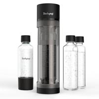 Sodapop Soda-maker Logan Mat zwart Incl. 2 glazen flessen, Incl. 1 PET-fles - thumbnail