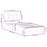 Bedframe zonder matras 90x190 cm stof donkergrijs - thumbnail