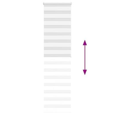 VidaXL Zebra rolgordijn 65x200 cm stofbreedte 60,9 cm polyester wit