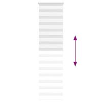 VidaXL Zebra rolgordijn 65x200 cm stofbreedte 60,9 cm polyester wit - thumbnail