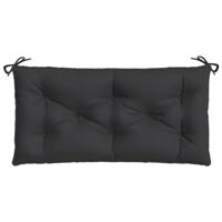 Tuinbankkussen 110x50x7 cm oxford stof zwart - thumbnail