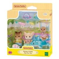 Sylvanian Families 5749 Trio Peutervriendjes Zwembad Fun - thumbnail