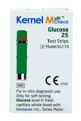 Multicheck glucose teststrips 25 Stuks
