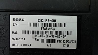 Mitel MiVoice 5312 IP telefoon Zwart, Grijs Handset met snoer LED