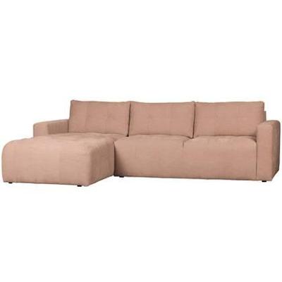 vtwonen Loungebank 'Bar' Links, Washed look, kleur Roze
