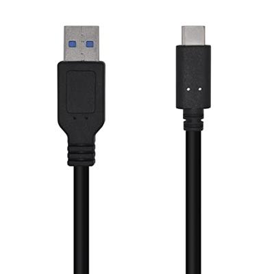 AISENS A107-0449 USB 3.1 kabel Gen2 10 Gbps 3A type USB-C/M-A/M, zwart, 0,5 m