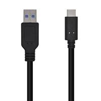 AISENS A107-0449 USB 3.1 kabel Gen2 10 Gbps 3A type USB-C/M-A/M, zwart, 0,5 m - thumbnail