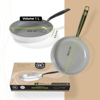 BE Living Koekenpan ø 20 cm - keramische anti-aanbaklaag - PFAS-vrij - geschikt voor alle warmtebronnen - wit - thumbnail