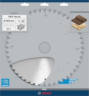Bosch Accessories Optiline 2608640672 Hardmetaal-cirkelzaagblad 300 x 30 x 3.2 mm Aantal tanden: 48 1 stuk(s) Bosch Accessories Optiline 2608640672 Hardmetaal-cirkelzaagblad 300 x 30 x 3.2 mm Aantal tanden: 48 1 stuk(s)