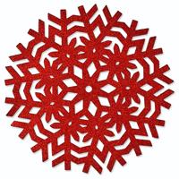 Unique Living placemat ice 38cm red - thumbnail