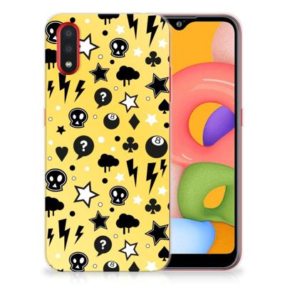 Silicone Back Case Samsung Galaxy A01 Punk Geel Silicone Back Case Samsung Galaxy A01 Punk Geel