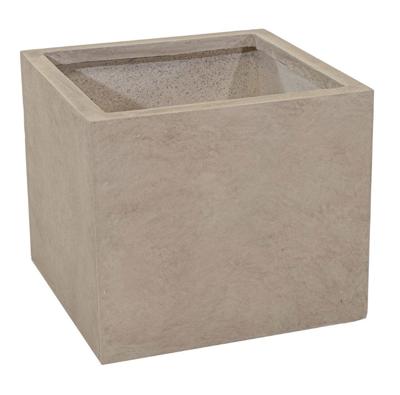 Pot kubus clayfibre b28h28 zand MCollections - Mcollections