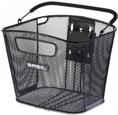 Basil bold front kf - fietsmand - voorop - zwart Basil bold front kf - fietsmand - voorop - zwart