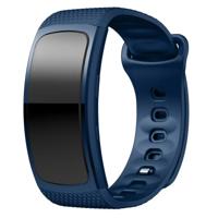 Siliconen polsband horloge band voor Samsung Gear Fit2 SM-R360 polsband maat: 126-175mm (Midnight Blue) - thumbnail