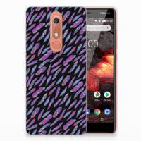 Nokia 5.1 (2018) TPU bumper Feathers Color - thumbnail
