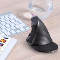 DELUX M618GX draadloze ergonomische verticale muis 1600DPI optische muis - thumbnail