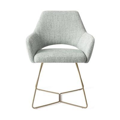 Jesper Home Yanai eetkamerstoel Soft Sage beehive gold