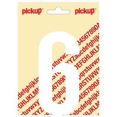 Plakcijfer Nobel Sticker cijfer 6 wit Pickup - Pickup