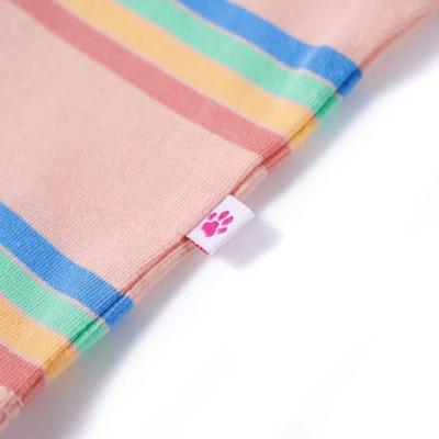 Kindershirt met regenboogstrepen 92 perzikkleurig Kindershirt met regenboogstrepen 92 perzikkleurig