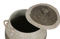 Basket spelset Home ESPRIT Wit Zwart Natuurlijk (2 Onderdelen) - thumbnail