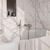 BRAUER Stripe Baddouche Thermostaatkraan - SET 03 - opbouw - wandhouder - staaf handdouche - doucheslang - RVS-kleurig geborsteld PVD 5-NG-342 - thumbnail