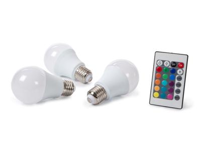 Velleman Set met 3 LED-lampen - 7.5 W - E27 - RGB & Warm Wit