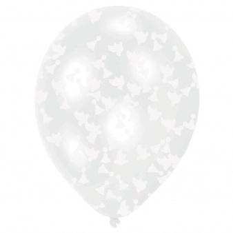 Ballonnen Transparant Confetti Bruiloft (6st)