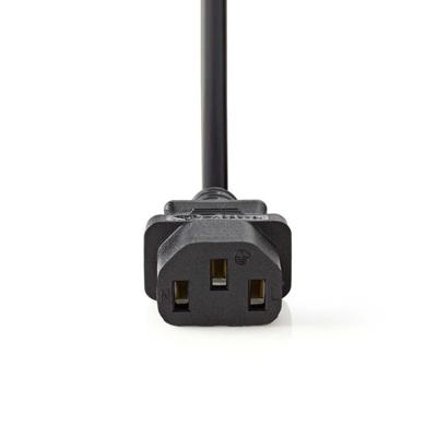Voedingskabel | Schuko male haaks - C13 (IEC-320-C13) | 2,0 m | Zwart