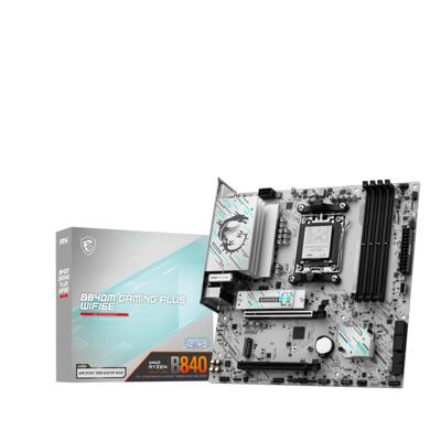 MSI B840M GAMING PLUS WIFI6E AM5 mATX MB Moederbord Socket AMD AM5 Vormfactor ATX Moederbord chipset AMD® B840 MSI B840M GAMING PLUS WIFI6E AM5 mATX MB Moederbord Socket AMD AM5 Vormfactor ATX Moederbord chipset AMD® B840