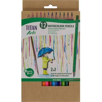 Aquarel Kleurpotloden Titan Arts Multicolour 12 Onderdelen Aquarel Kleurpotloden Titan Arts Multicolour 12 Onderdelen