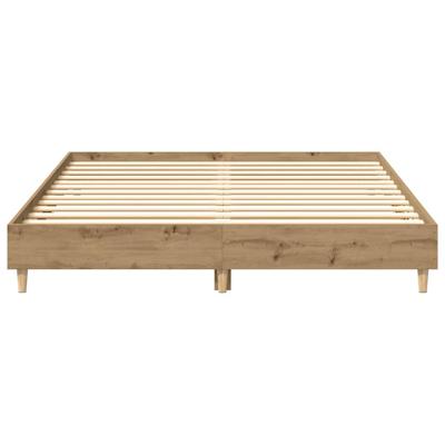Bedframe zonder matras 140x200 cm spaanplaat artisanaal eiken