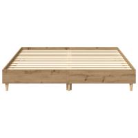 Bedframe zonder matras 140x200 cm spaanplaat artisanaal eiken - thumbnail