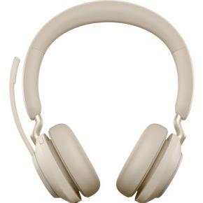Jabra Evolve2 65, MS Mono Headset Draadloos Hoofdband Kantoor/callcenter USB Type-C Bluetooth Beige