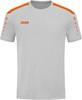 JAKO 4223D Shirt Power Km Dames - Zachtgrijs/Fluo Oranje - 38
