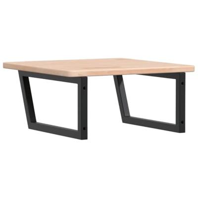 Badkamer wandschap staal en massief eikenhout