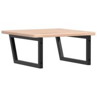 Badkamer wandschap staal en massief eikenhout - thumbnail