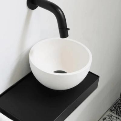 Waskom INK Jazz XS Opbouw Polystone Zonder Kraangat Glans Wit 20x11 cm Waskom INK Jazz XS Opbouw Polystone Zonder Kraangat Glans Wit 20x11 cm