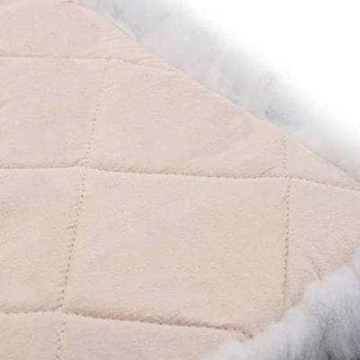 VidaXL Stoelkussens 2 st 40x40 cm schapenvacht gemêleerd donkergrijs