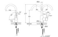 Ben Mandana draaibare wastafelkraan chroom - thumbnail