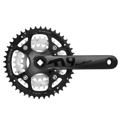 Sturmey-Archer Europa N.V. Sunrace crankstel fcm914 9v 44/32/22 175mm -5mm zw/zilv