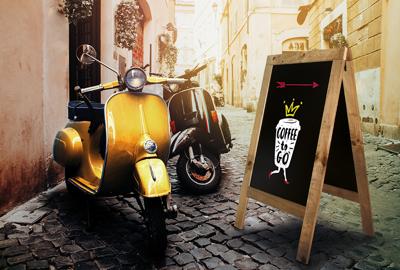 Stoepbord Securit 720x1310x40mm steigerhout