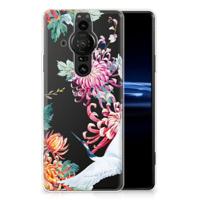 Sony Xperia Pro-I | TPU Hoesje | Bird Flowers - thumbnail