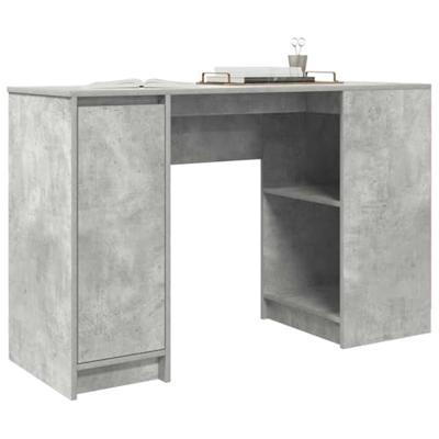 Bureau 120x42x76 cm spaanplaat betongrijs