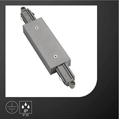SLV GrijzeConnector 1-Fase langsverbinder elektrisch met voedingsmogelijkheid - 143102