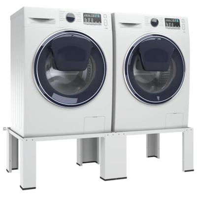 Wasmachine- en drogerverhoger dubbel wit - thumbnail
