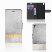 Sony Xperia Z3 | Book Style Case | Wood Concrete - thumbnail